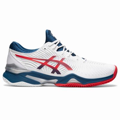 Férfi Asics Court FF 2 Clay Teniszcipő AS2613875 Fehér/Kék